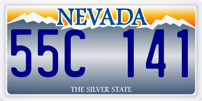 NV license plate 55C141