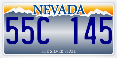 NV license plate 55C145