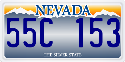 NV license plate 55C153