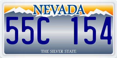 NV license plate 55C154