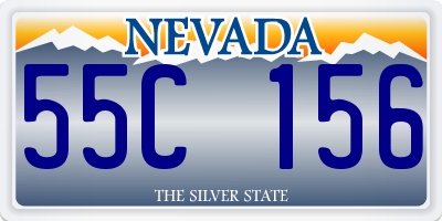 NV license plate 55C156
