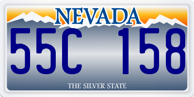 NV license plate 55C158