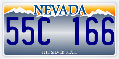 NV license plate 55C166