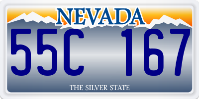 NV license plate 55C167