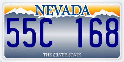 NV license plate 55C168