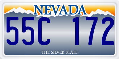 NV license plate 55C172