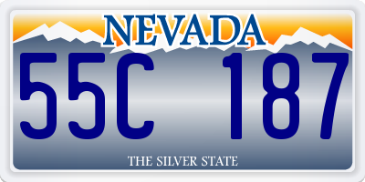 NV license plate 55C187