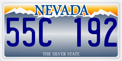 NV license plate 55C192