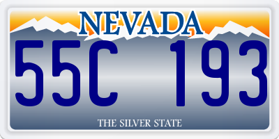 NV license plate 55C193