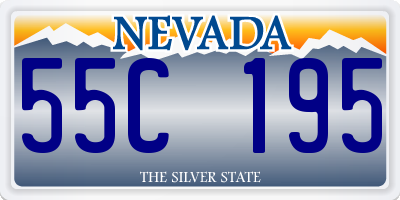 NV license plate 55C195