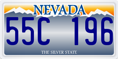NV license plate 55C196