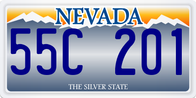 NV license plate 55C201