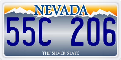 NV license plate 55C206