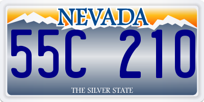 NV license plate 55C210