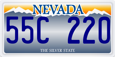 NV license plate 55C220
