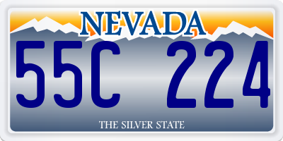 NV license plate 55C224