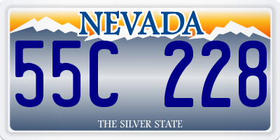 NV license plate 55C228