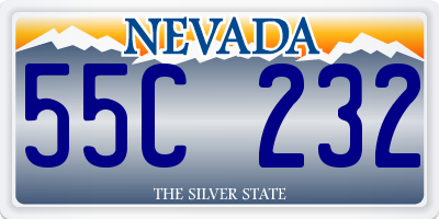 NV license plate 55C232