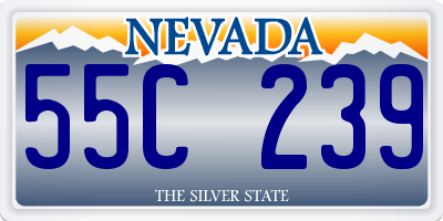 NV license plate 55C239
