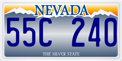 NV license plate 55C240