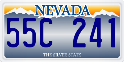 NV license plate 55C241