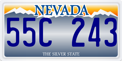 NV license plate 55C243