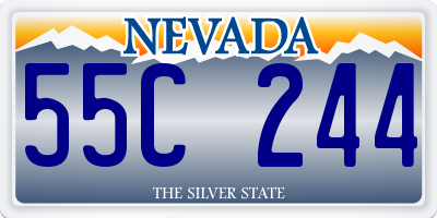 NV license plate 55C244