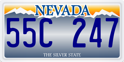 NV license plate 55C247