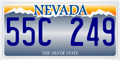 NV license plate 55C249