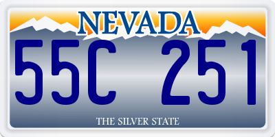 NV license plate 55C251