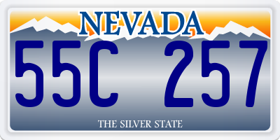 NV license plate 55C257