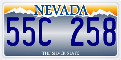 NV license plate 55C258