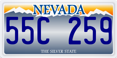 NV license plate 55C259