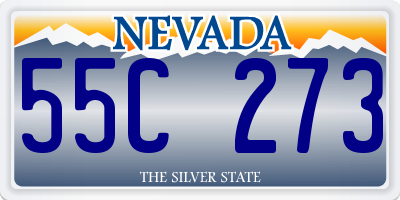 NV license plate 55C273