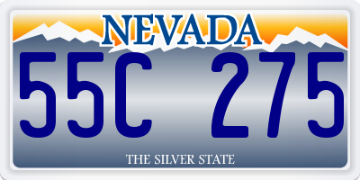NV license plate 55C275