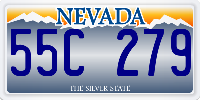 NV license plate 55C279