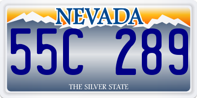 NV license plate 55C289