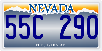 NV license plate 55C290