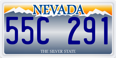 NV license plate 55C291