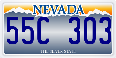 NV license plate 55C303