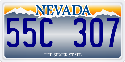 NV license plate 55C307
