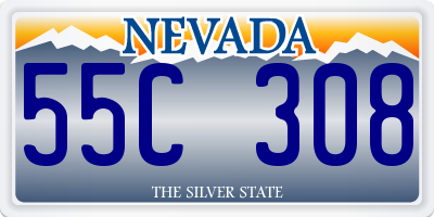 NV license plate 55C308