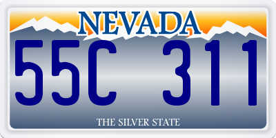 NV license plate 55C311