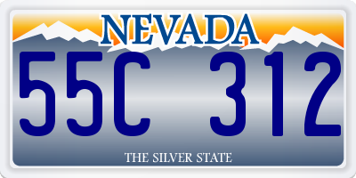 NV license plate 55C312
