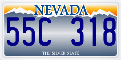 NV license plate 55C318