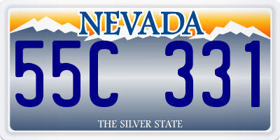 NV license plate 55C331