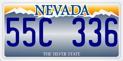 NV license plate 55C336