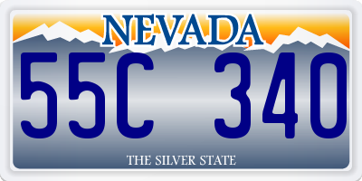 NV license plate 55C340