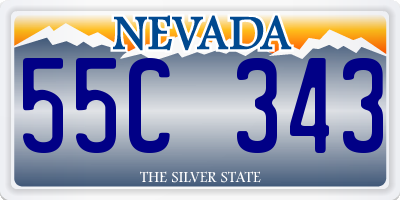 NV license plate 55C343