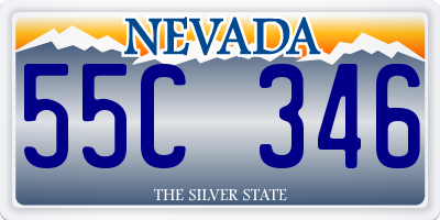 NV license plate 55C346